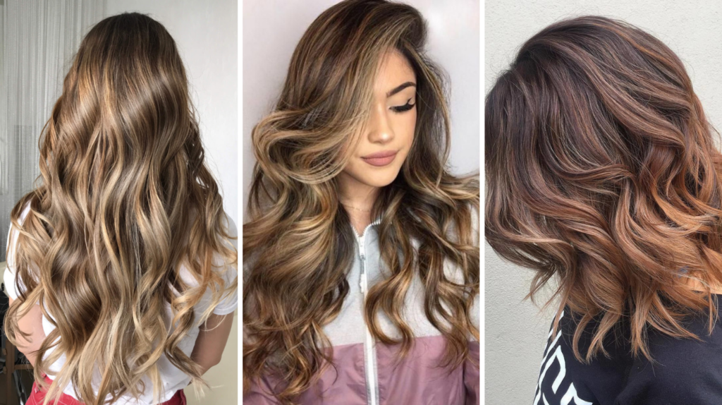 blonde highlights brown hair - The Gradient Effect