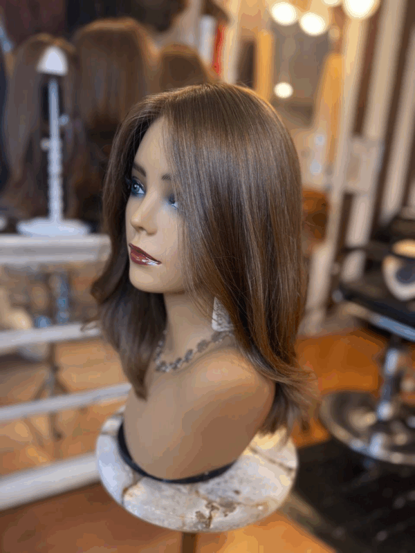 Cool Chestnut Wig in boston hair salon