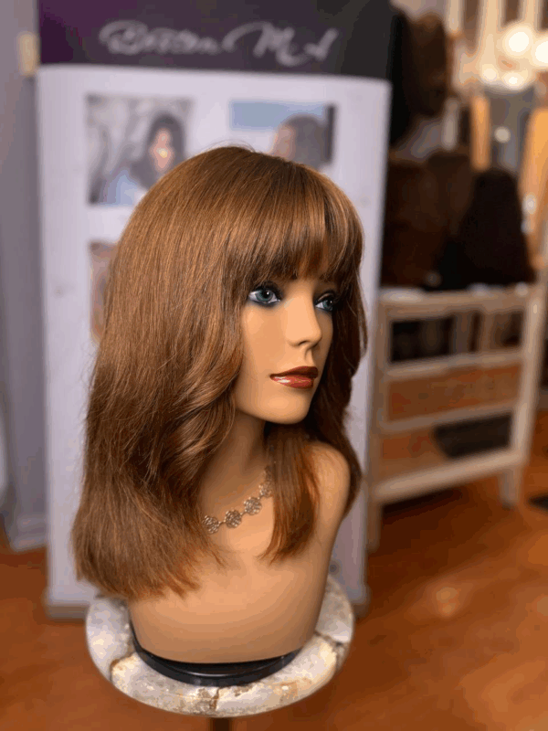 ginger cascade slavic hair wig in boston hair salon