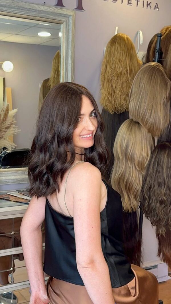 Chocolate Waterfall Slavic Wig full side