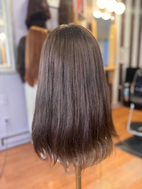 soft chocolate slavic wig back