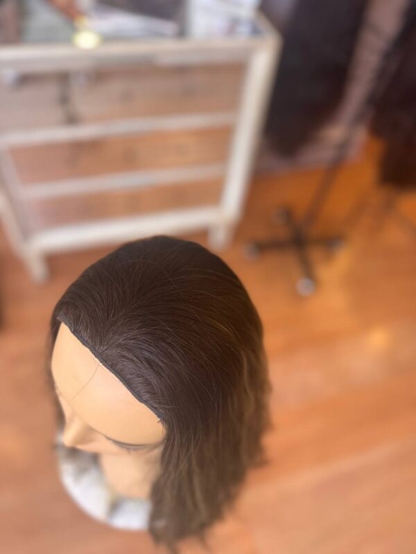 bandfall wig from the top