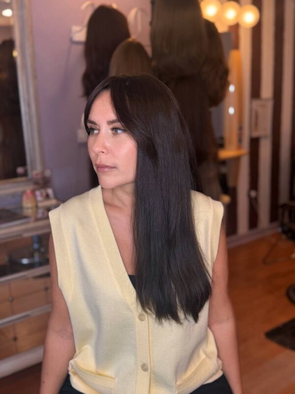 Silk top skin imitation cap left side