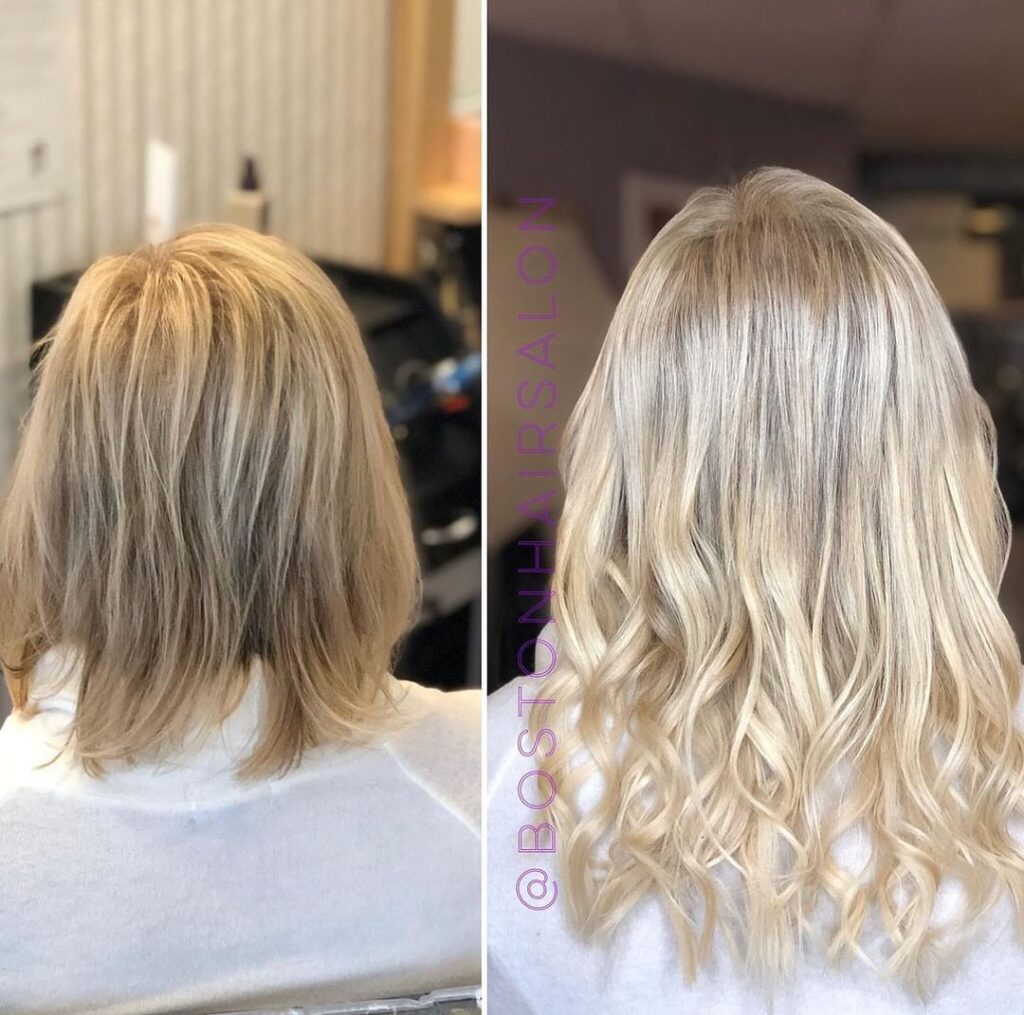 How much is enough Enough is when it looks blended - Boston Hair Salon