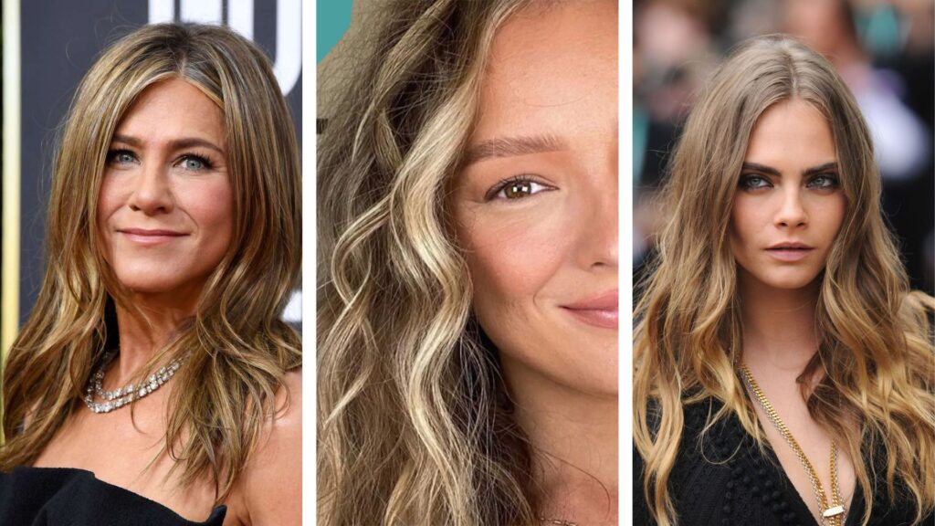 Celebrity Blonde Highlights on Brown Hair