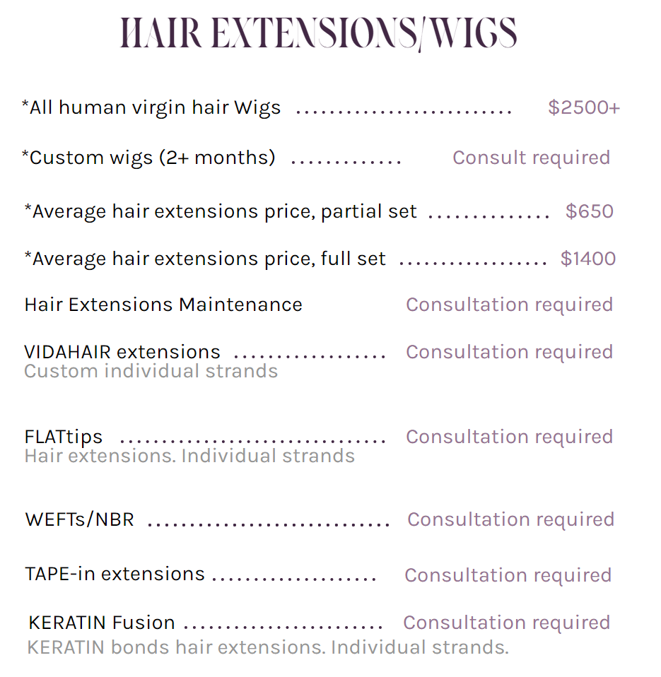 how much are extensions for hair