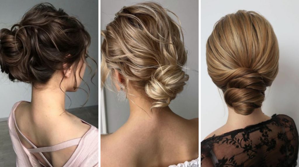Low Bun with a Twist - hair extensions how to style