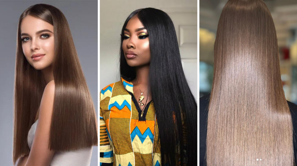 Straight and Sleek - hair extensions how to style