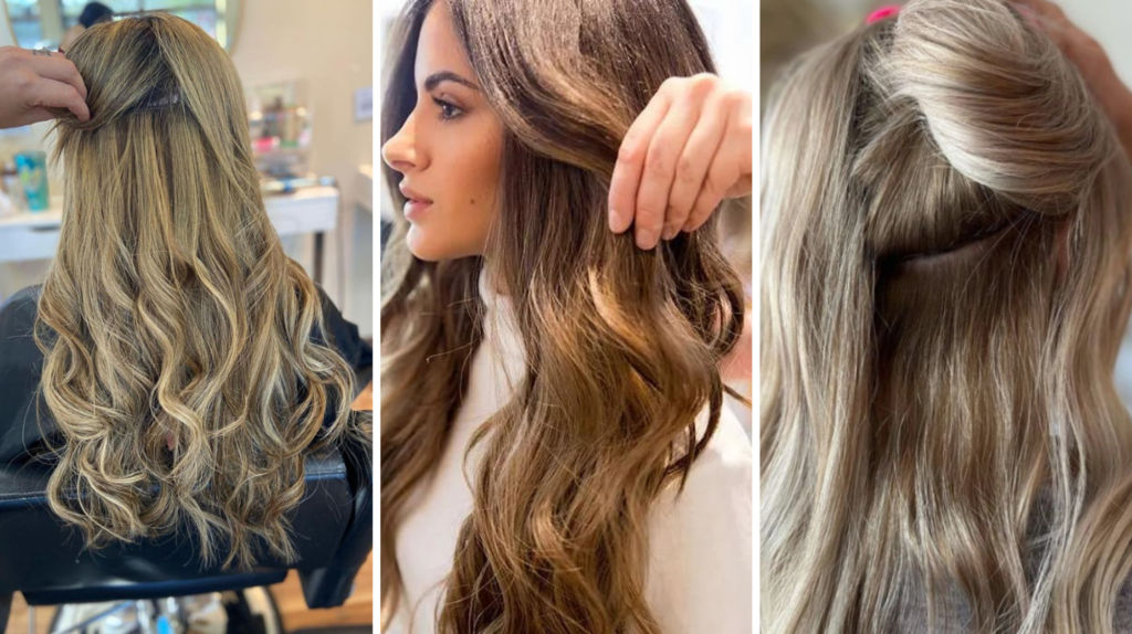 styling extensions on hair