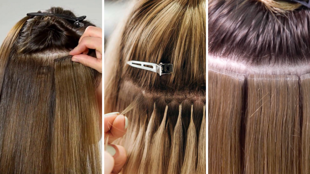 extensions on hair - application methods